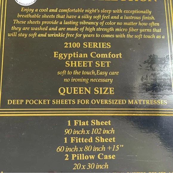 Queen size bed sheets set, deep pocket, floral,4PCS - Picture 3 of 3